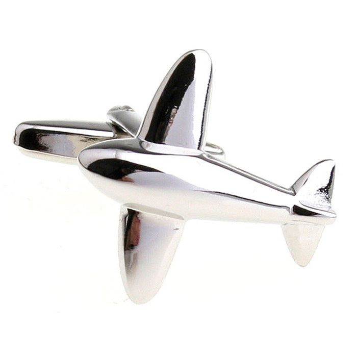 Glossy Metal Airplane Shape Cufflinks Dongguan Men's Cuffs French Shirt Cuff Studs Buttons