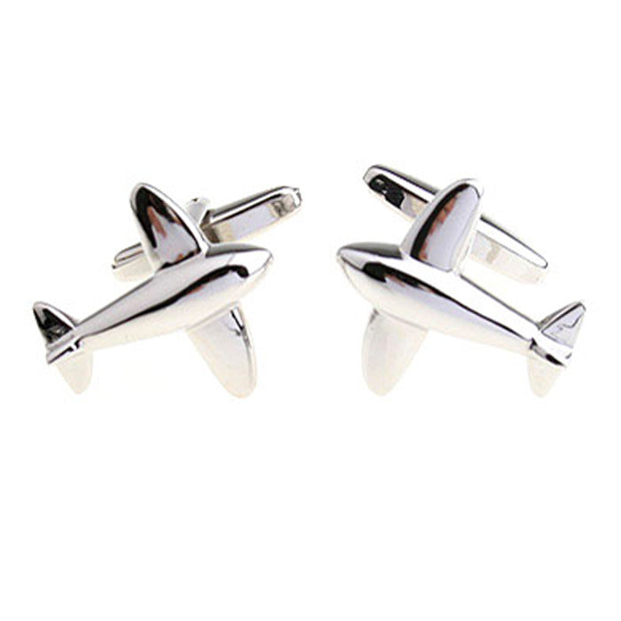 Glossy Metal Airplane Shape Cufflinks Dongguan Men's Cuffs French Shirt Cuff Studs Buttons