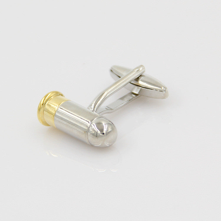 Two-Tone Bullet Cufflinks French Shirt Cuff Nails