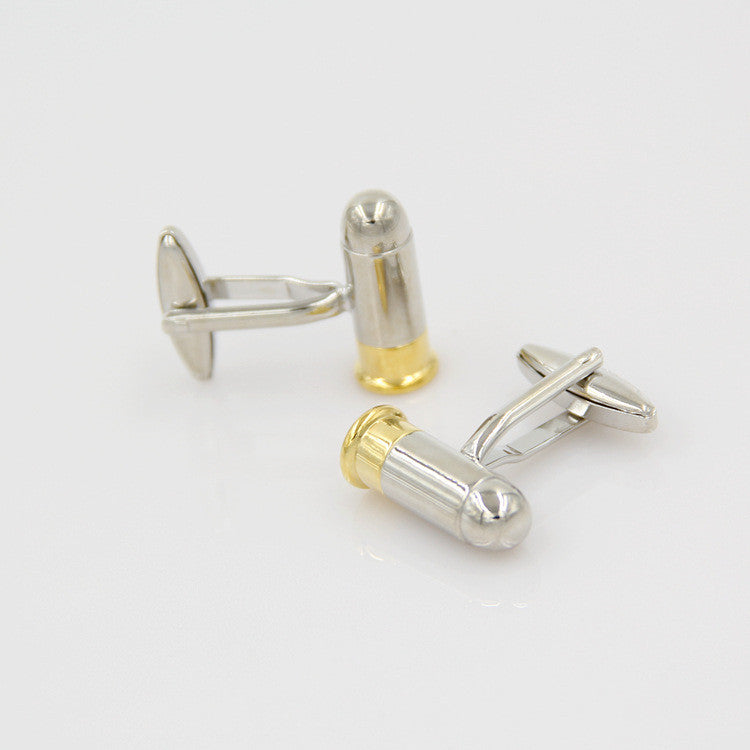 Two-Tone Bullet Cufflinks French Shirt Cuff Nails