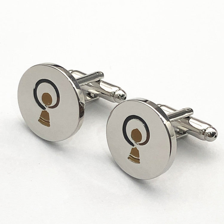 Business Men's French Shirt Round Cufflinks