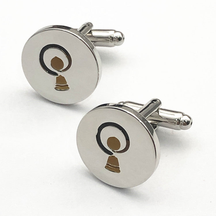 Business Men's French Shirt Round Cufflinks