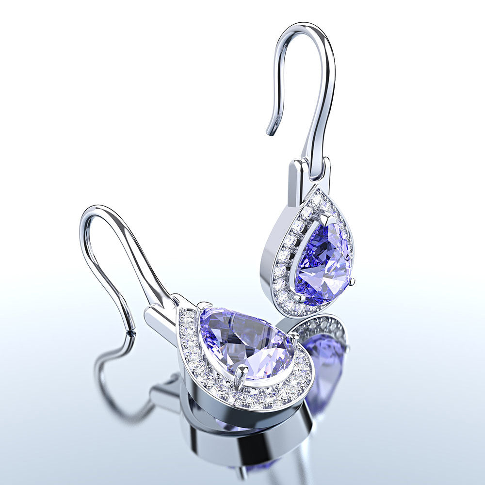 The Hot Drop-Shaped Zircon Diamond Earrings Are Versatile