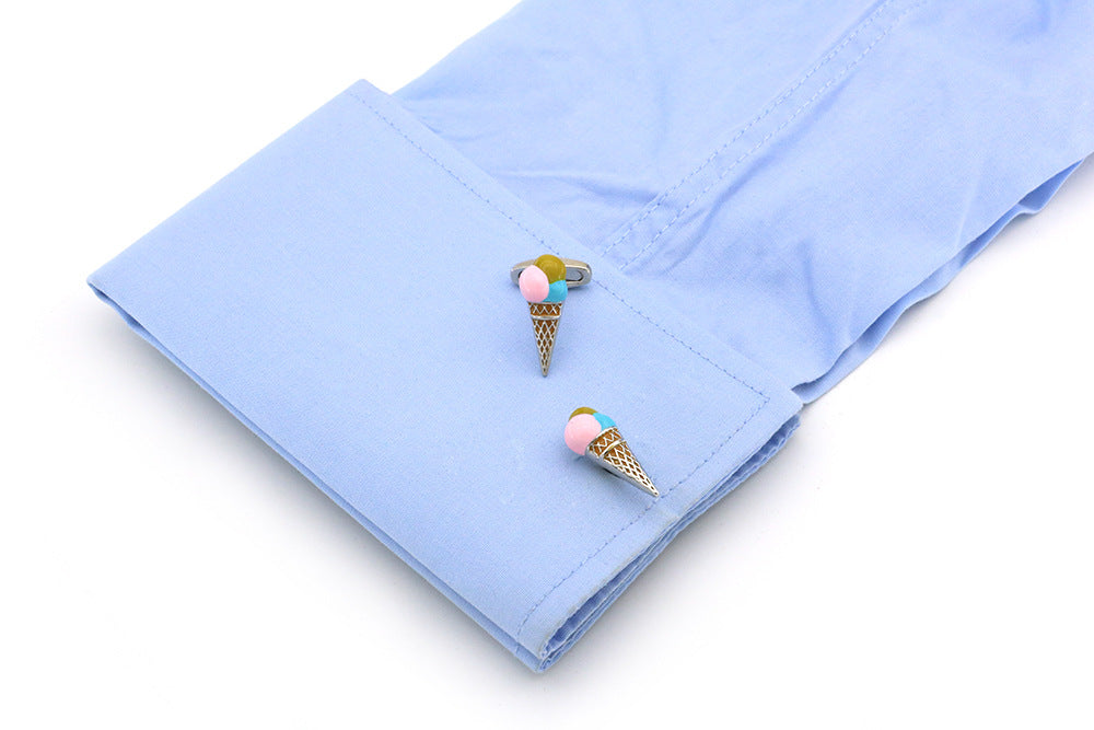 Men's French Button Ice Cream Cufflinks