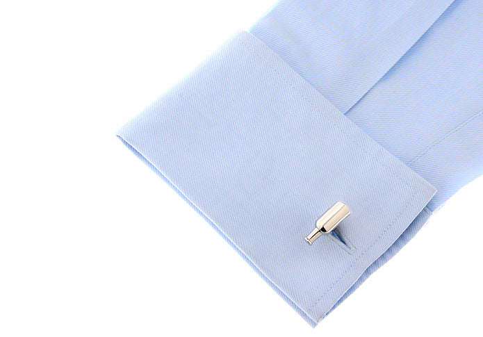 Pictogram Series Silver Wine Bottle Cufflinks