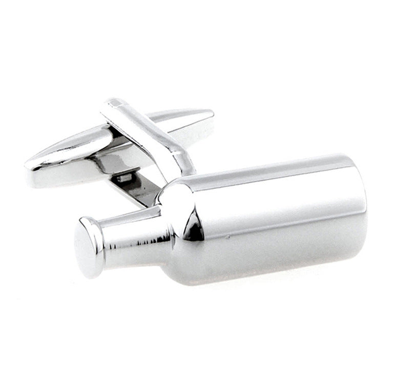 Pictogram Series Silver Wine Bottle Cufflinks