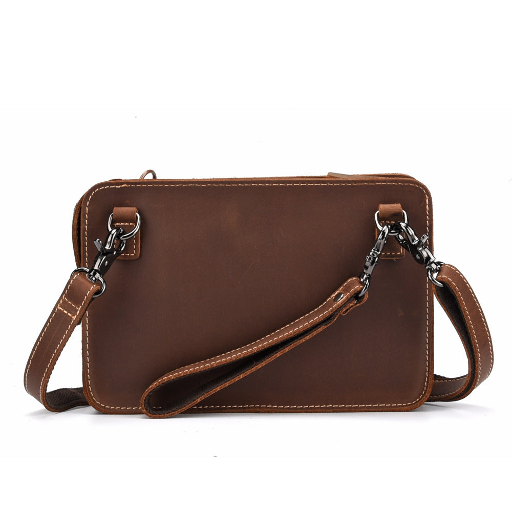 Hot Retro First Layer Cowhide Single Shoulder Messenger Bag