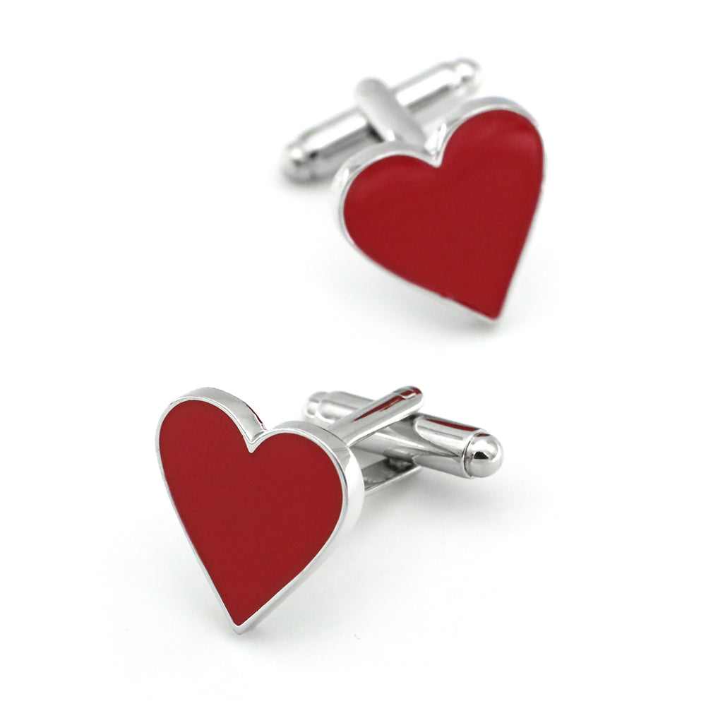 Fashion Red Love French Shirt Cufflinks