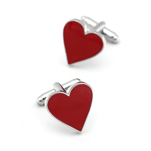 Fashion Red Love French Shirt Cufflinks