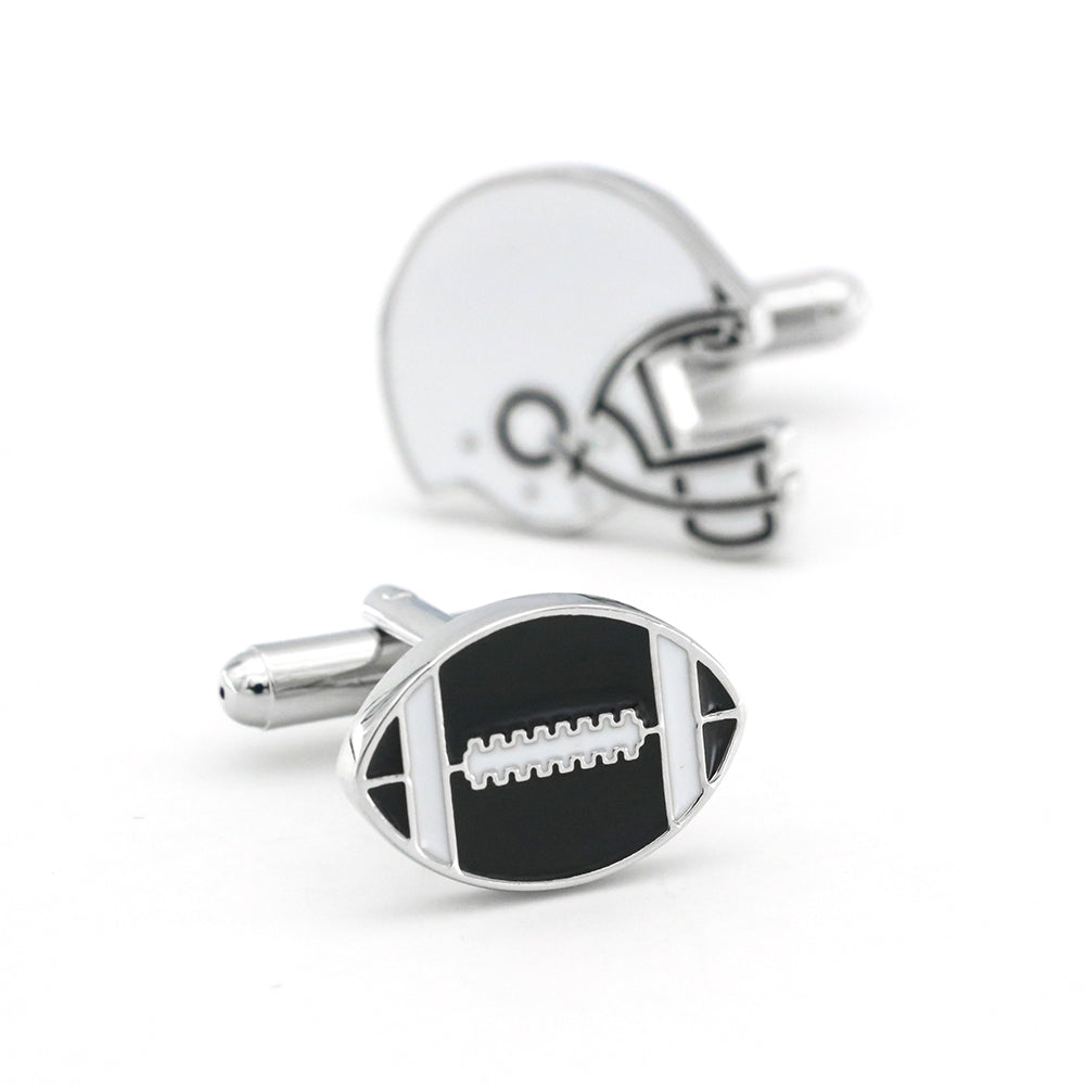 Sports Series Football Helmet Suit Cufflinks