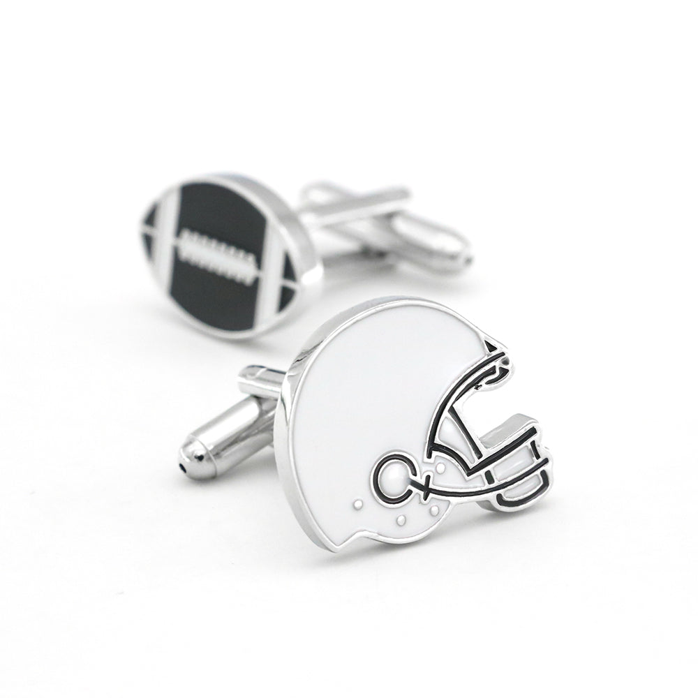 Sports Series Football Helmet Suit Cufflinks