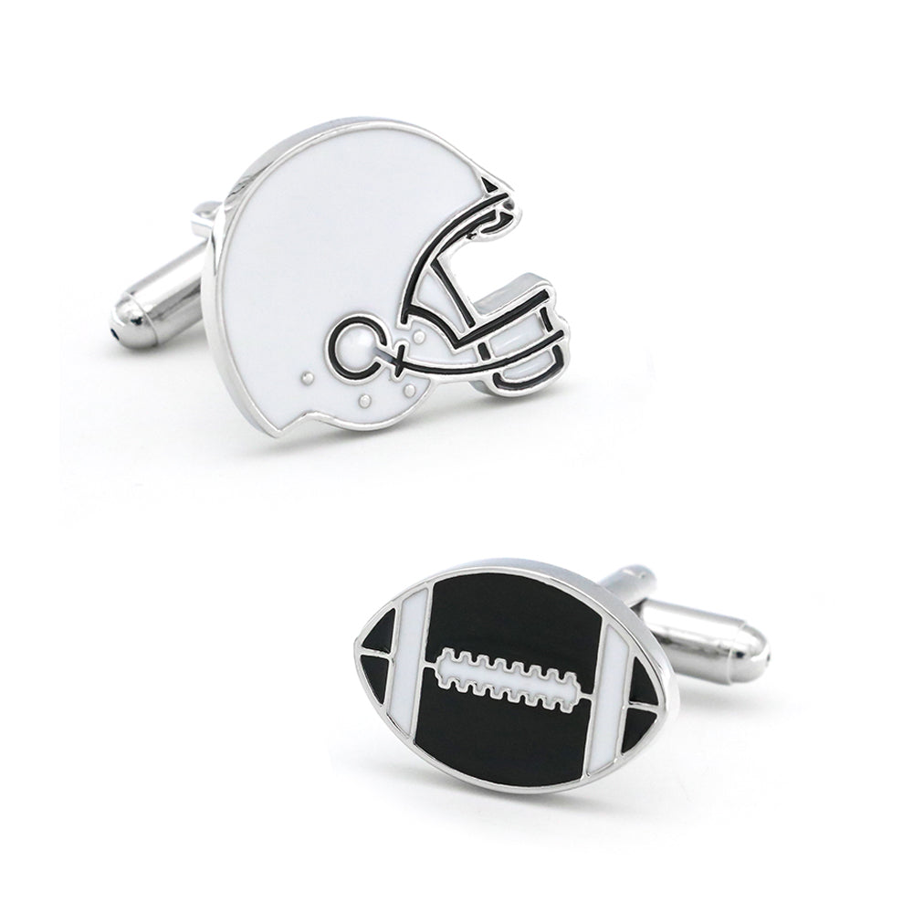 Sports Series Football Helmet Suit Cufflinks