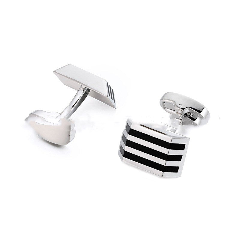 High-End Black Opal Shirt Men's Cufflinks