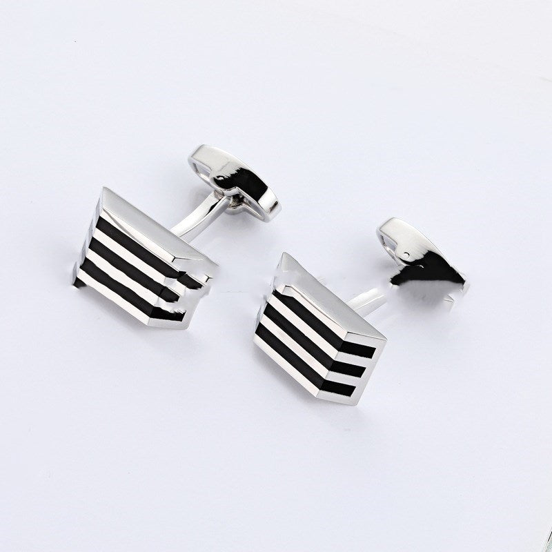 High-End Black Opal Shirt Men's Cufflinks