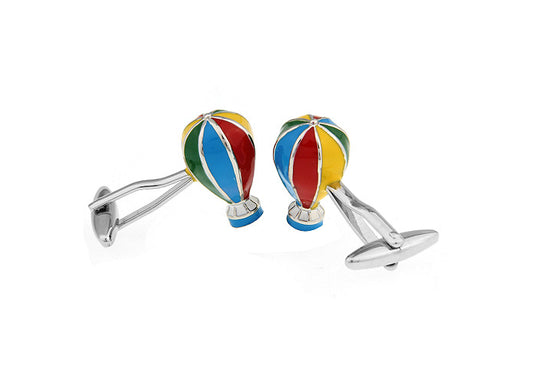 Copper Colorful Hot Air Balloon Cufflinks Enamel Cufflinks