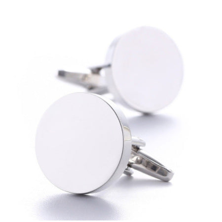 High-Quality French Round Shirt Cufflinks