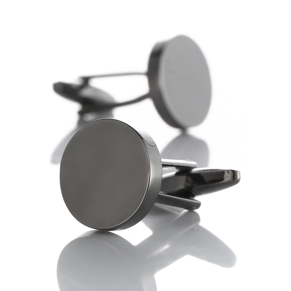 High-Quality French Round Shirt Cufflinks