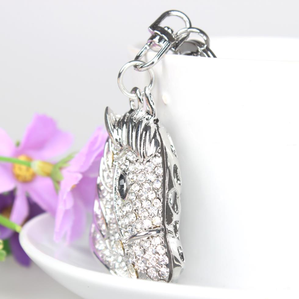 Fashion Creative Silver Horse Head Handbag Pendant