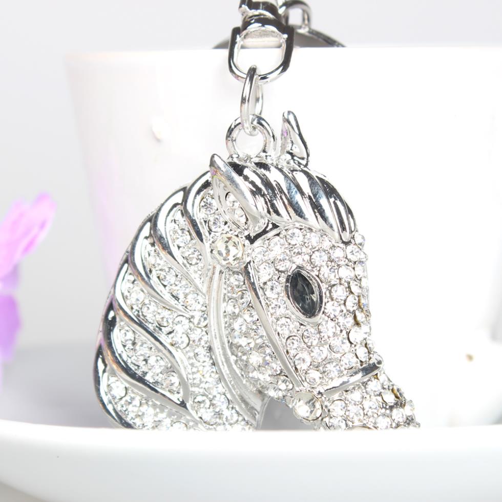 Fashion Creative Silver Horse Head Handbag Pendant