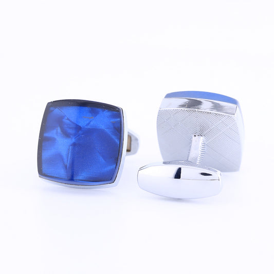 High Quality Starry Blue Square Cufflinks