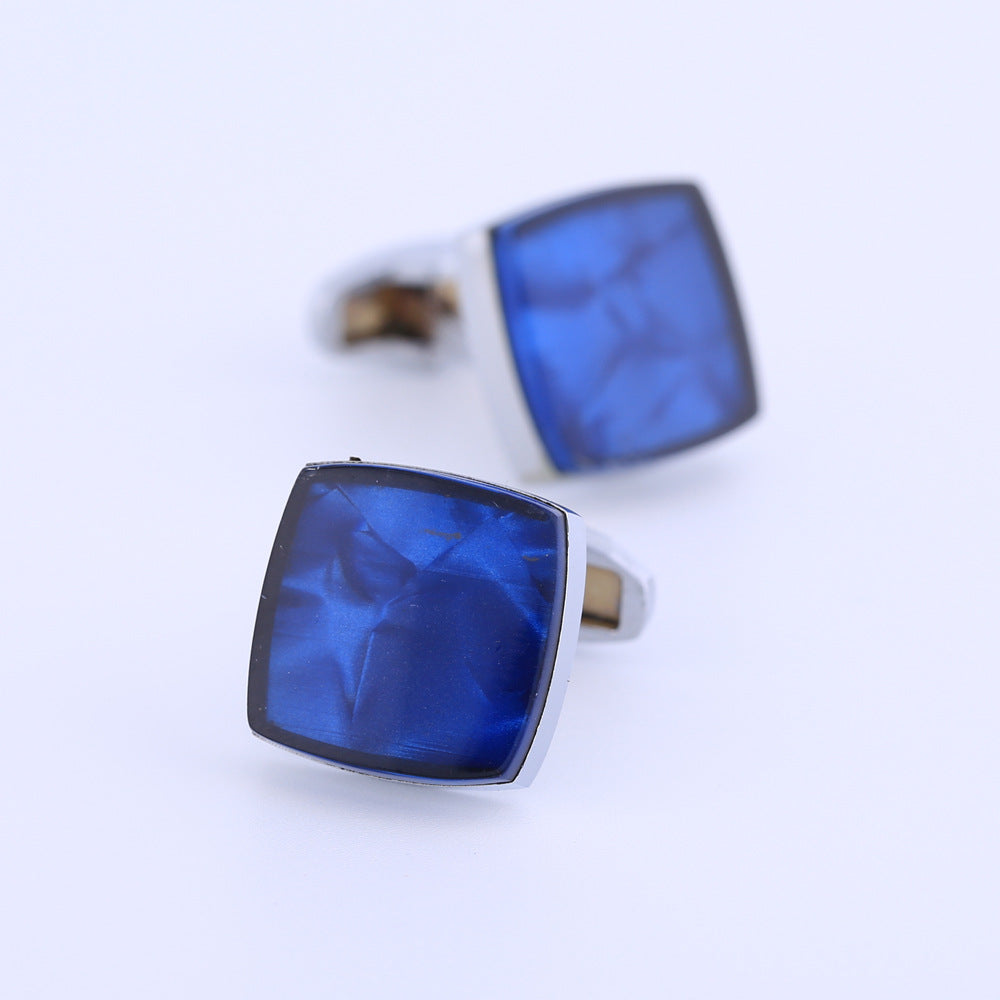 High Quality Starry Blue Square Cufflinks