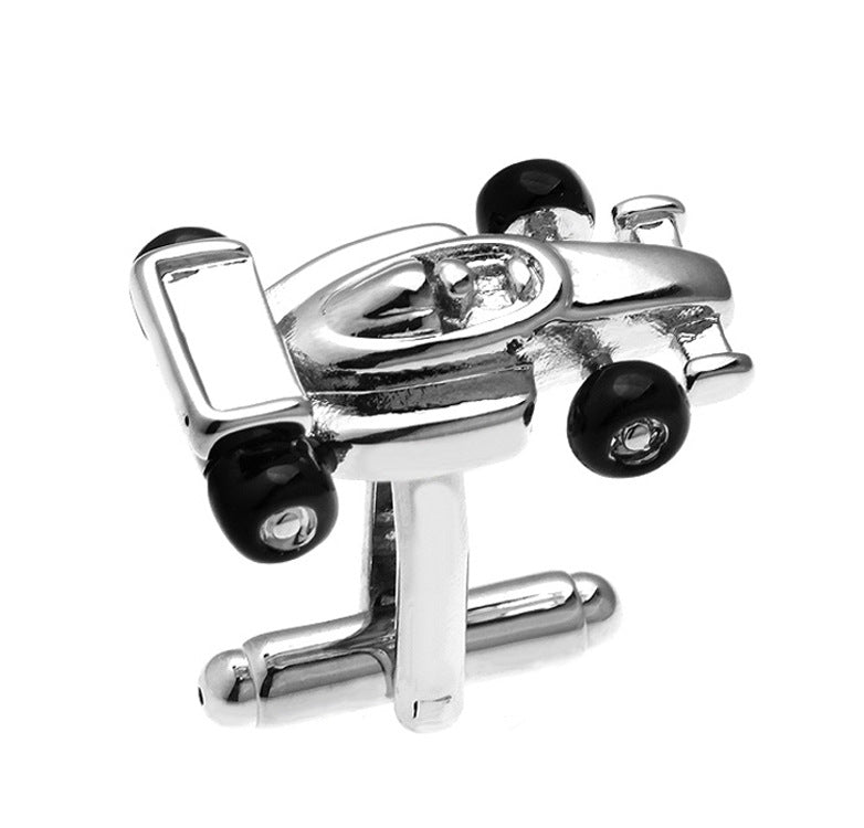 Fun Racing Epoxy Paint Men's French Cufflinks