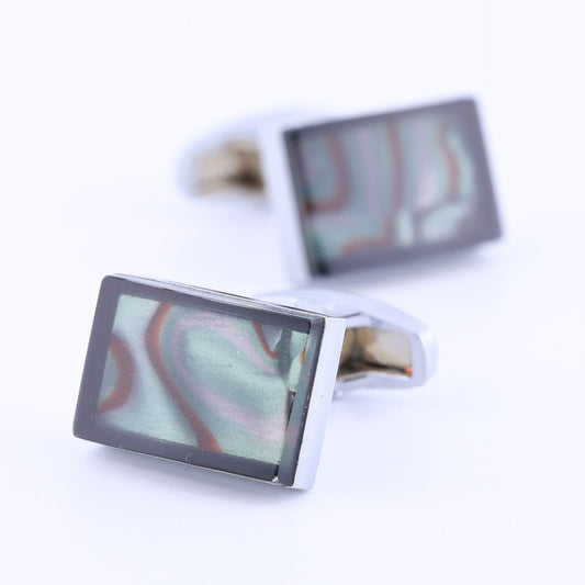 Factory Custom Hot Square Color Sand Cufflinks