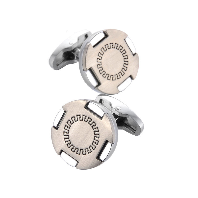 Round Mechanical Pattern Pattern Suit Shirt Cufflinks