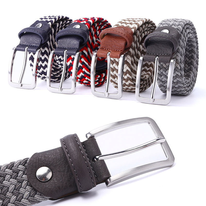 Elastic Elastic Knitting Pin Buckle Belt All-Match