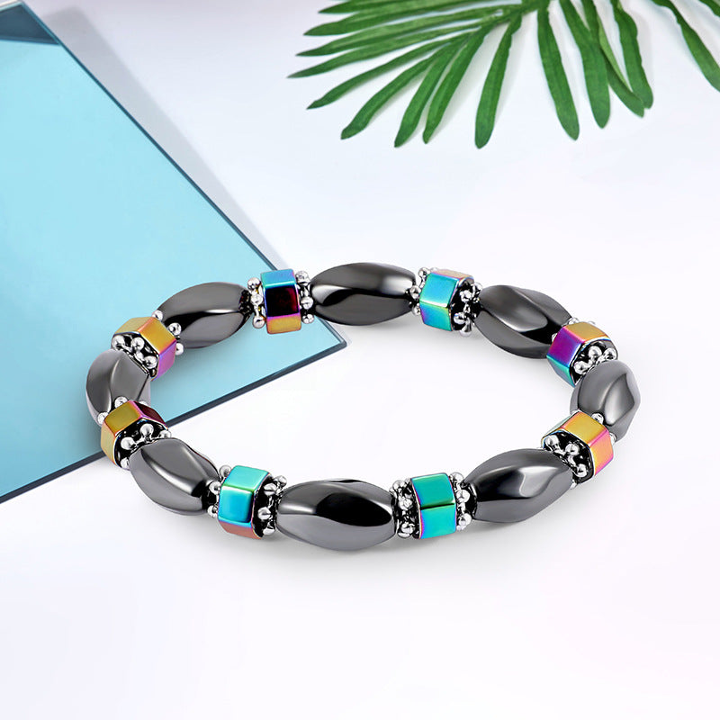 Black Magnet Bracelet Men's and Women's Retro Magnetic Magnet Bracelet