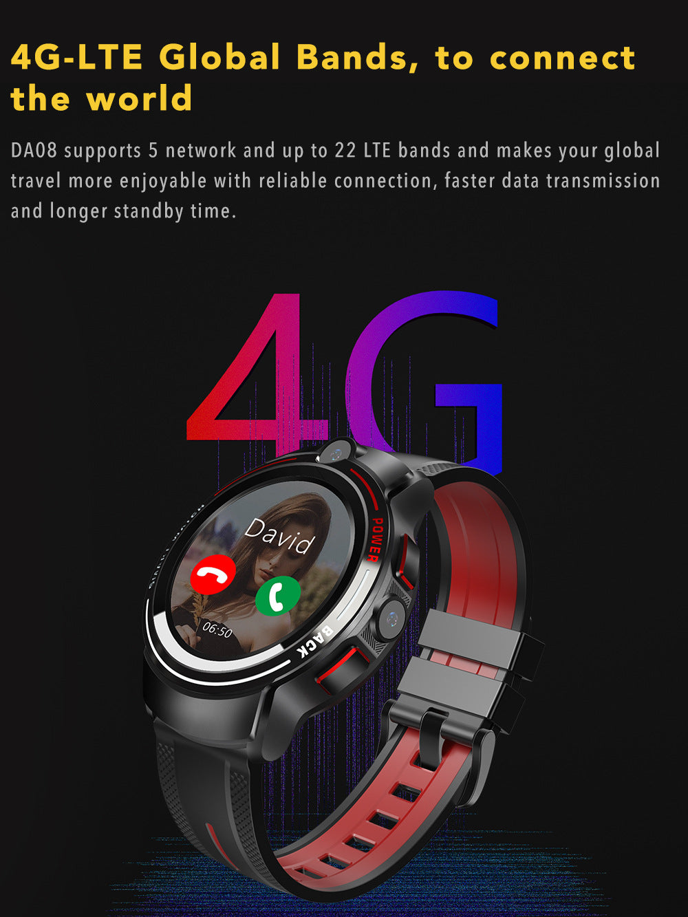 High-End Adult Dual Camera 4G Smart Watch Phone