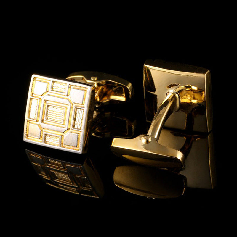 Hot High-Quality French Cuff Cuff Nails Suit Shirt Gold Cufflinks