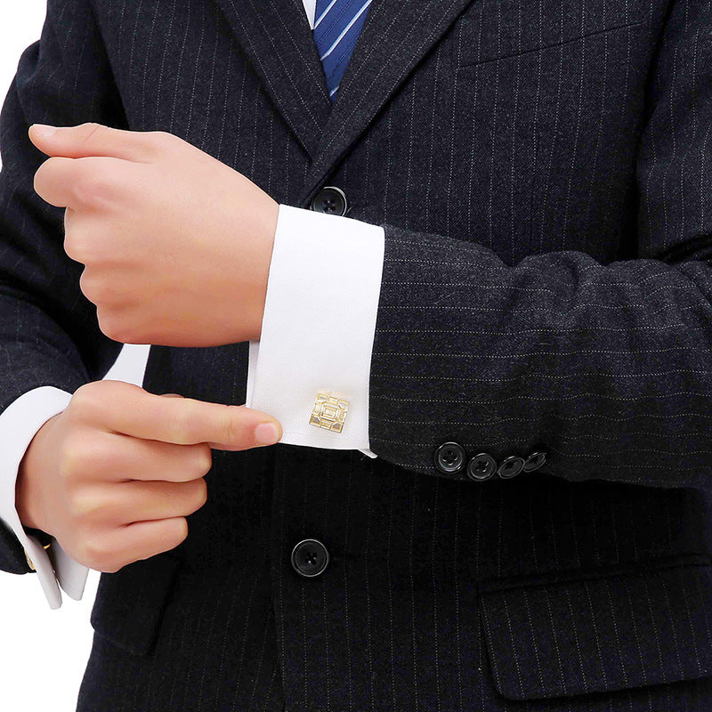 Hot High-Quality French Cuff Cuff Nails Suit Shirt Gold Cufflinks