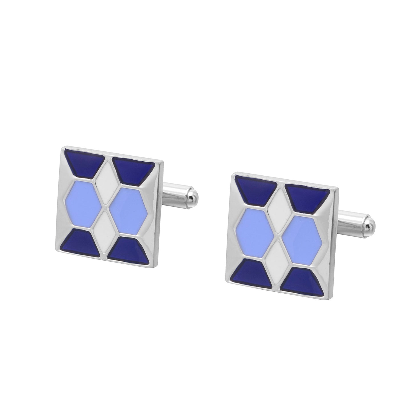 French Simple Cufflinks With Copper Drip Glaze