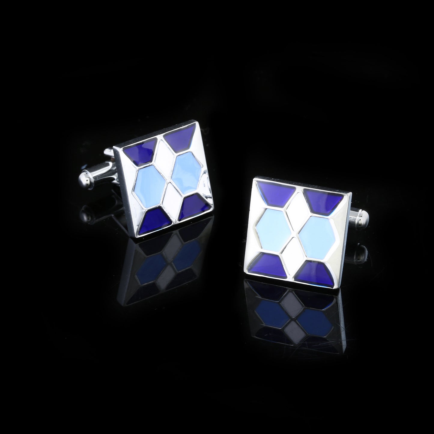 French Simple Cufflinks With Copper Drip Glaze