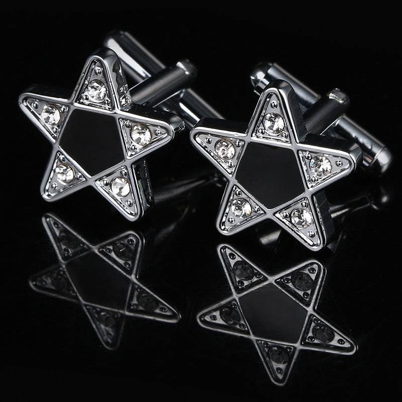 Novel Five-Pointed Star Shape Cufflinks