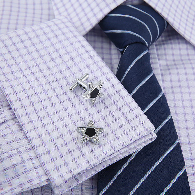 Novel Five-Pointed Star Shape Cufflinks