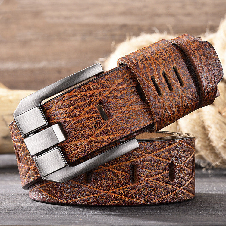 Vintage Pin Buckle All-Match Leather Men's Belt