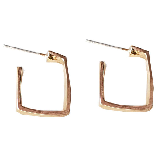 S925 Silver Needle Temperament Geometric Square Earrings