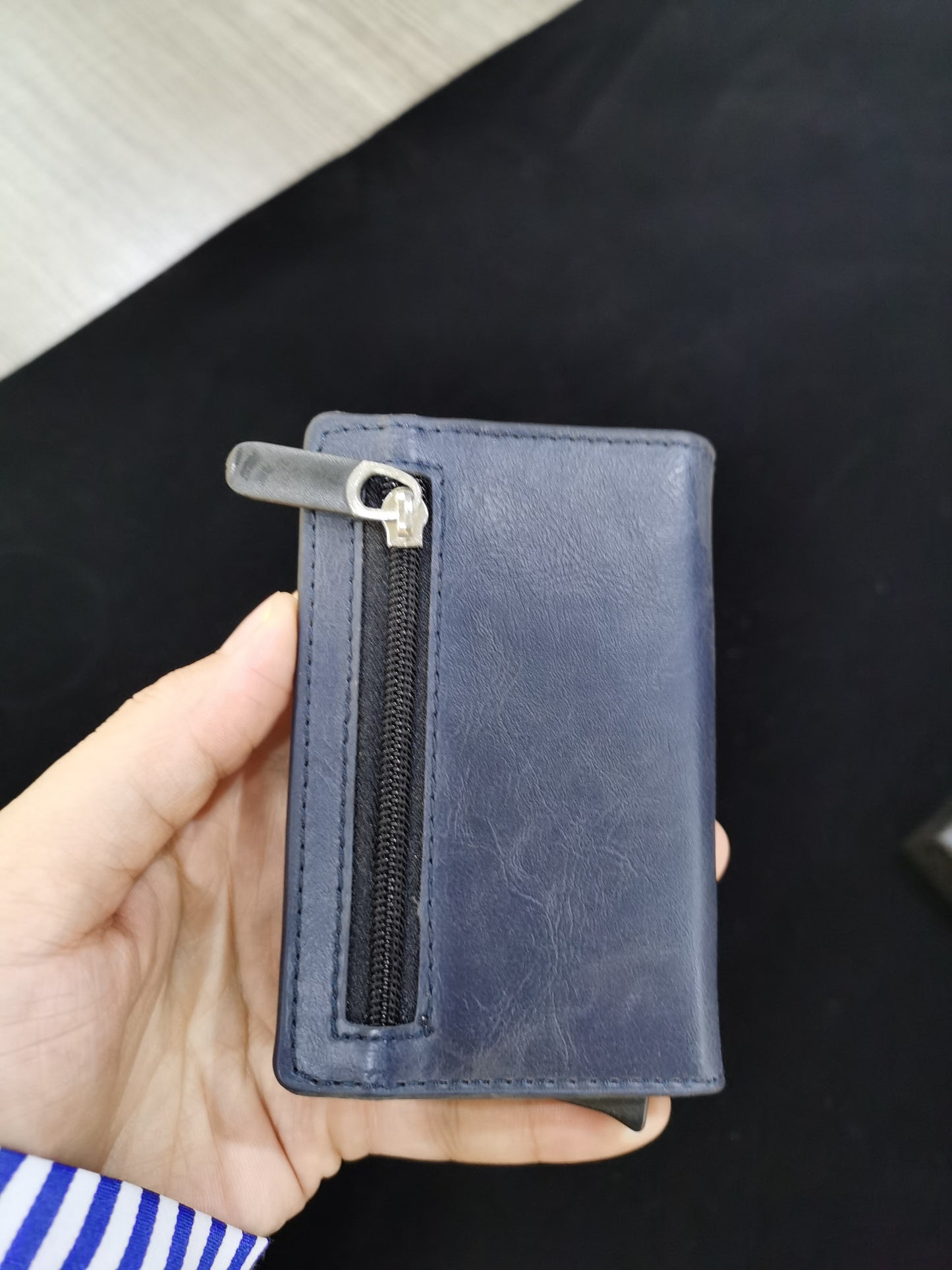 Card Bag RFID Security Swipe Card Clip Zipper Zero Wallet