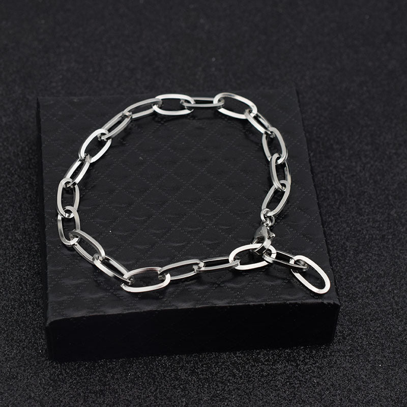 Korean Fashion Bracelet Men and Women Simple Design Retro Chain Bracelet