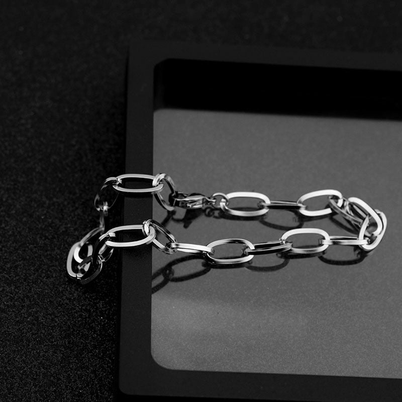 Korean Fashion Bracelet Men and Women Simple Design Retro Chain Bracelet