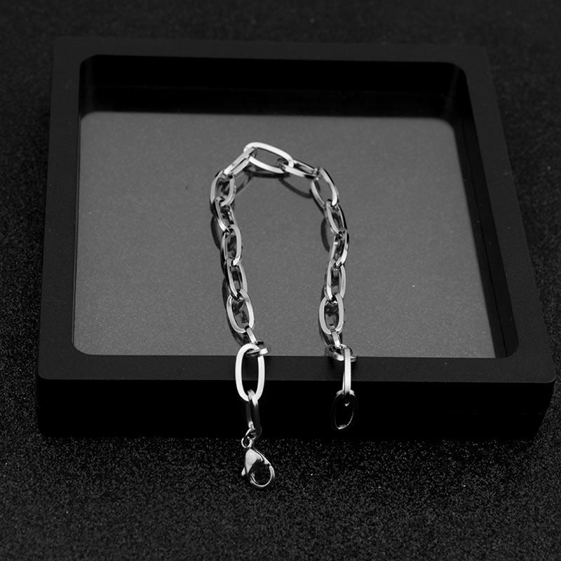 Korean Fashion Bracelet Men and Women Simple Design Retro Chain Bracelet