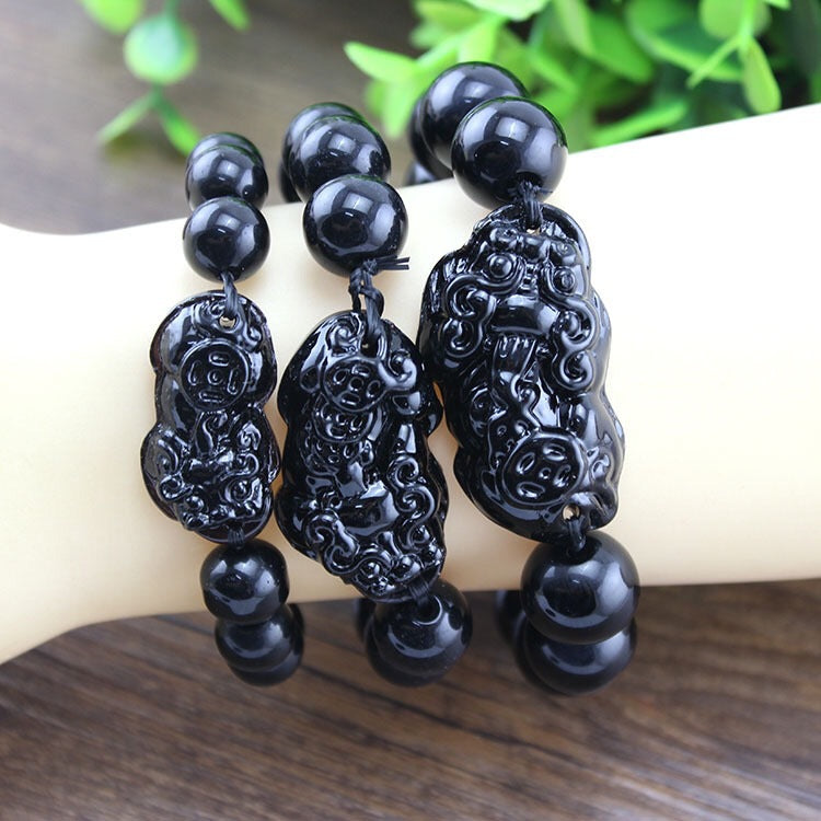 Obsidian Pixiu Couple Bracelet For Men and Women