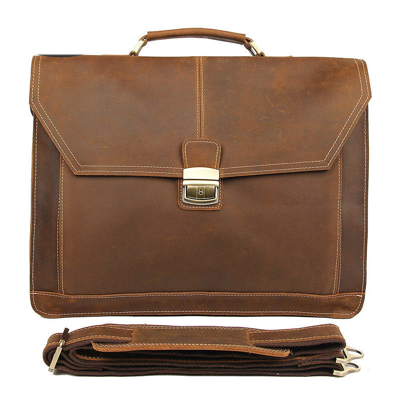 Crazy Horse Leather Briefcase