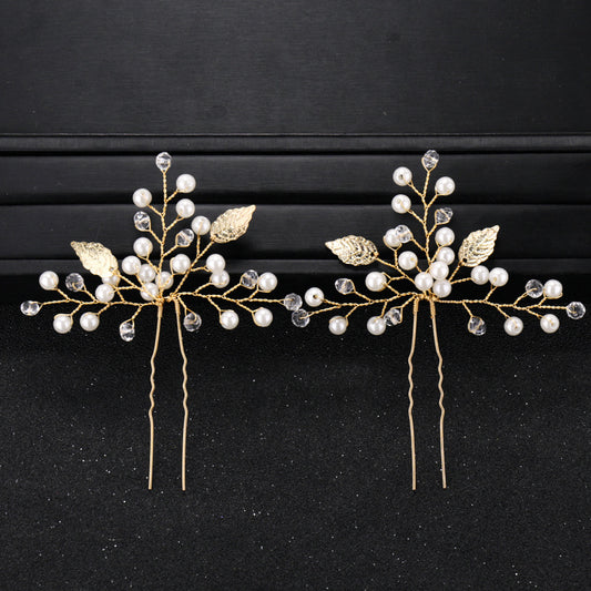 Wedding Jewelry Simple Hot Bride Headdress Pearl Rhinestone Hairpin Pin Wedding Jewelry Accessories