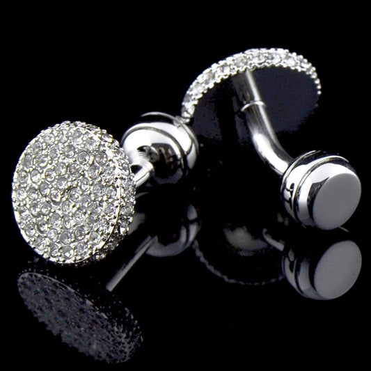 Men S Cufflinks Crystal Full Rhinestone Cufflinks