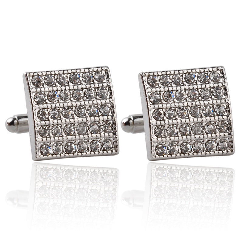 Fashion Diamond Cufflinks Square Men S French Cufflinks