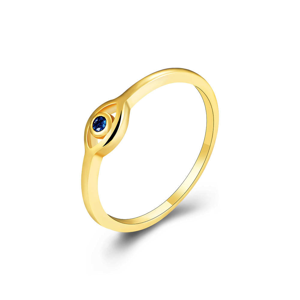 925 Sterling Silver 18K Gold Plated Evil Eye Exquisite Ring For Women Zircon Rings Jewelry Wedding Engagement Anillos