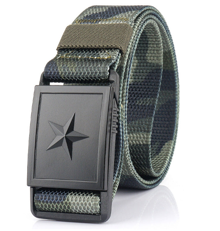 Men's Canvas Belt With Magnetic Buckle Belt